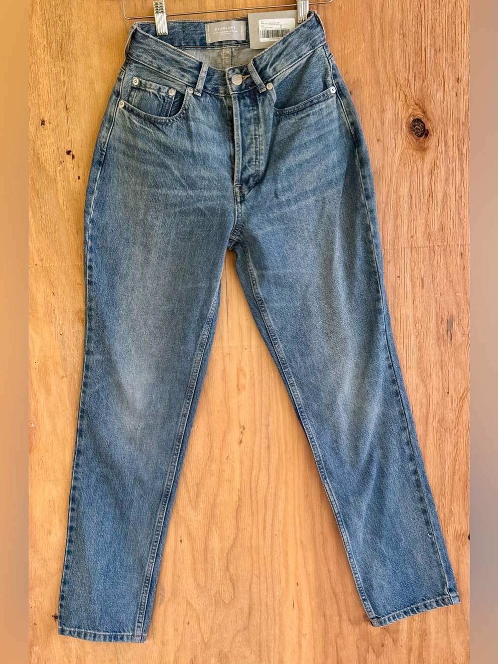 NWT Everlane Curvy ’90s Cheeky Straight Jean High Rise Vintage Mid Blue Size 24